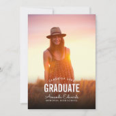 Moderne Foto Overlay Graduation Party Einladung (Vorderseite)