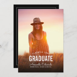 Moderne Foto Overlay Graduation Party Einladung