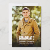 Moderne Foto Overlay Graduation Party Einladung (Vorderseite)