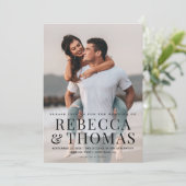 Moderne Foto-Overlay-Hochzeit Einladung (Stehend Vorderseite)