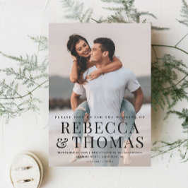 Moderne Foto-Overlay-Hochzeit Einladung