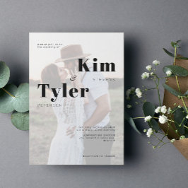 Moderne Foto-Overlay-Hochzeit Einladung
