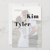 Moderne Foto-Overlay-Hochzeit Einladung (Vorderseite)