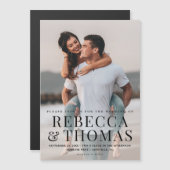 Moderne Foto-Overlay-Hochzeit Magneteinladung (Vorne/Hinten)