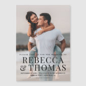 Moderne Foto-Overlay-Hochzeit Magneteinladung (Vorderseite)