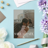 Moderne Foto-Overlay-Hochzeit Sichern Sie das Datu Acryleinladungen (In Situ (Hochzeit))