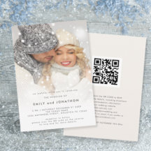 Moderne Foto Overlay QR Weihnachtsfeier