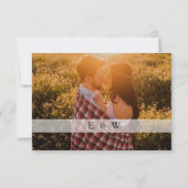 Moderne Foto Overlay-RSVP-Karte RSVP Karte (Rückseite)