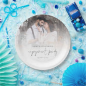 Moderne Foto-Overlay-Skriptbindungspartei Pappteller (Party)