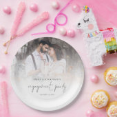 Moderne Foto-Overlay-Skriptbindungspartei Pappteller (Party)