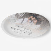 Moderne Foto-Overlay-Skriptbindungspartei Pappteller (Schrägansicht)