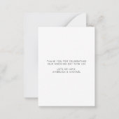 Moderne Foto Overlay-Skripterfassung Vielen Dank Mitteilungskarte (Rückseite)