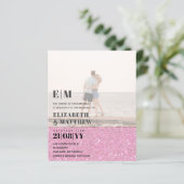 Moderne Foto Overlay Text Wedding laden Elegant ei (Stehend Vorderseite)