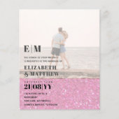 Moderne Foto Overlay Text Wedding laden Elegant ei (Vorderseite)