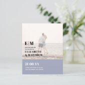Moderne Foto Overlay Text Wedding laden Elegant ei (Stehend Vorderseite)