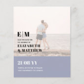 Moderne Foto Overlay Text Wedding laden Elegant ei (Vorderseite)