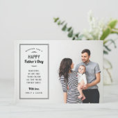 Moderne Foto Overlay Vatertag-Karte für Ehemann Einladung (Stehend Vorderseite)
