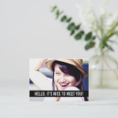 Moderne Foto-persönliches Geschäfts-Karten Visitenkarte (Stehend Vorderseite)