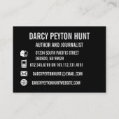 Moderne Foto-persönliches Geschäfts-Karten Visitenkarte (Rückseite)