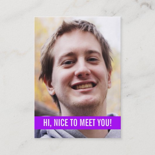 Moderne Foto-persönliches Geschäfts-Karten Visitenkarte (Vorderseite)