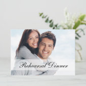 Moderne Foto-Proben-Abendessen-Einladung Einladung (Stehend Vorderseite)
