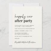 Moderne Foto QR Code Cream Wedding Reception Einladung (Vorderseite)