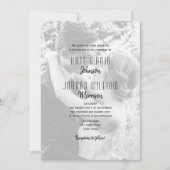 Moderne Foto-QR-Code-Hochzeit Einladung (Vorderseite)