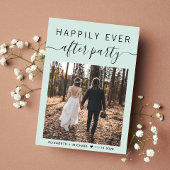 Moderne Foto QR Code Mint Hochzeitsempfehlung Ankündigung