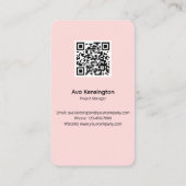 Moderne Foto-QR-Code-Mitarbeiter-ID-Karte | Benutz Visitenkarte (Rückseite)
