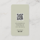 Moderne Foto-QR-Code Personalisiert Visitenkarte (Rückseite)