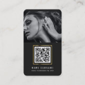 Moderne Foto QR-Code-Scannerplattform Visitenkarte (Vorderseite)