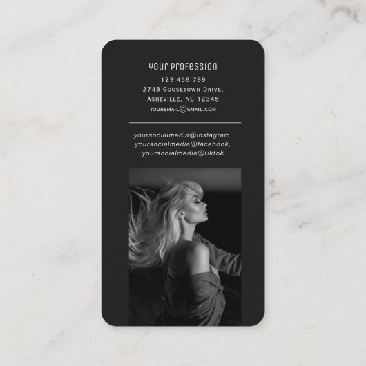 Moderne Foto QR-Code-Scannerplattform Visitenkarte (Rückseite)