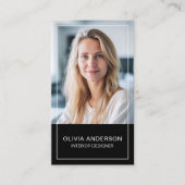 Moderne Foto-QR-Code-Soziale-Medien-Professionell Visitenkarte (Vorderseite)