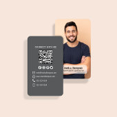 Moderne Foto-QR-Code Verbinde dich mit mir Minimal Visitenkarte
