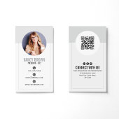 Moderne Foto-QR-Code Verbinde Mit Mir Minimal  Visitenkarte