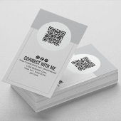 Moderne Foto-QR-Code Verbinde Mit Mir Minimal  Visitenkarte