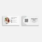 Moderne Foto-QR-Code Verbinde Mit Mir Minimalistis Visitenkarte