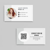 Moderne Foto-QR-Code Verbinde Mit Mir Minimalistis Visitenkarte