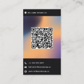 Moderne Foto- & QR-Code-Vertikale Visitenkarte (Rückseite)