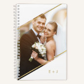 Moderne Foto-Rahmen und Monogramm Notizblock (Vorderseite)