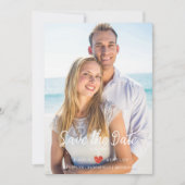 Moderne Foto Red Heart Couple Wedding (Vorderseite)