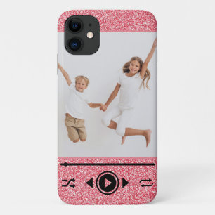 Moderne Foto Rose Gold Weibliches Glitter Drück Sp Case-Mate iPhone Hülle