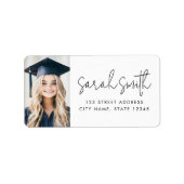 Moderne Foto-Rücksendeadresse Adressaufkleber (Vorne)