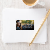 Moderne Foto-Rücksendeadresse Adressaufkleber (Insitu)