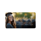 Moderne Foto-Rücksendeadresse Adressaufkleber (Vorne)