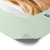 Moderne Foto Sage Green Wedding Empfang Poster (Ecke)