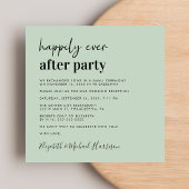 Moderne Foto Sage Green Wedding Rezeption Einladung