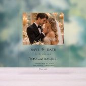 Moderne Foto Save the Date Acrylschild (Neutral)