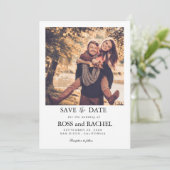 Moderne Foto Save the Date Card (Stehend Vorderseite)