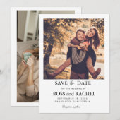 Moderne Foto Save the Date Card (Vorne/Hinten)